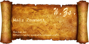 Walz Zsanett névjegykártya