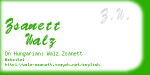 zsanett walz business card